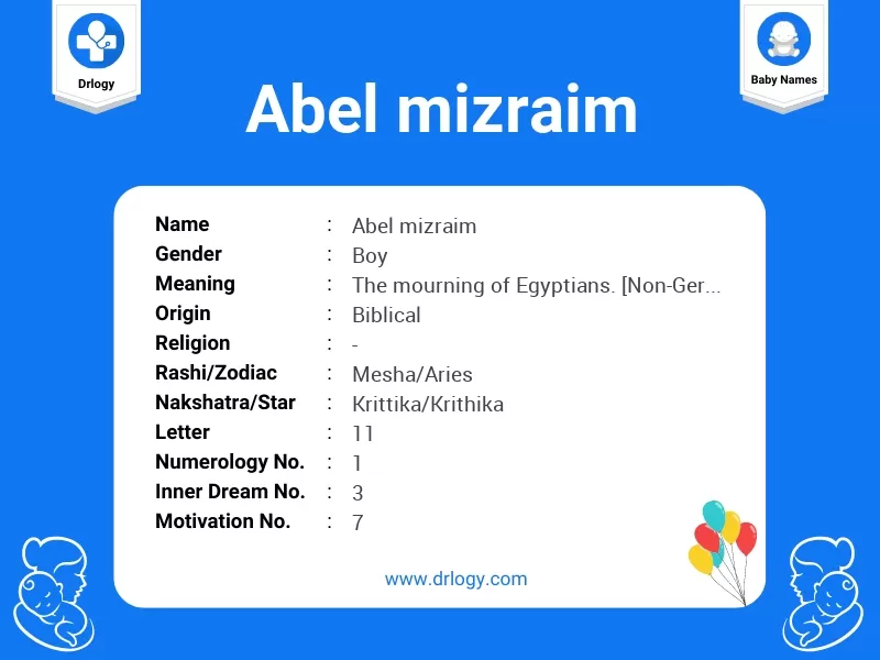 Abel Mizraim Name Meaning
